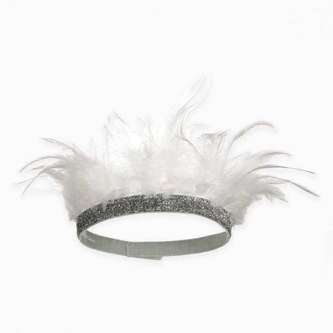 White Feather Party Crown