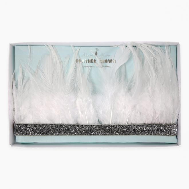 White Feather Party Crown