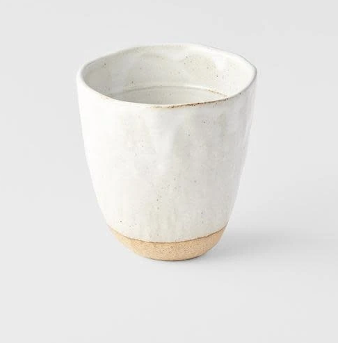 White Lopsided Tea Mug