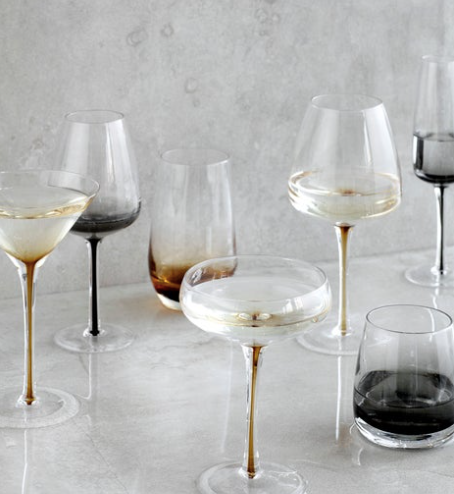 Smoke White Wine Glass