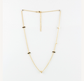Gold Fine Chain Small Bar Necklace