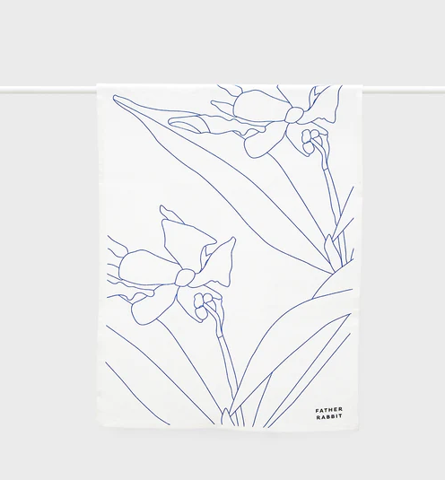 Tea Towel Blue Jasmine