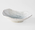 Pale Grey Organic Faceted Bowl