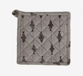 Quilted Pot Holder Black Grey