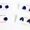 Square Glitter Studs