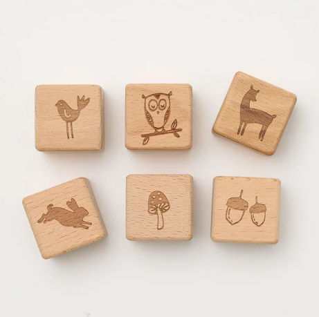 Whimsical Woodlands Wooden Block Set