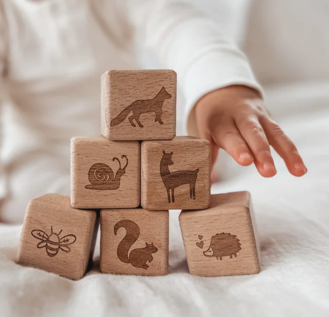 Whimsical Woodlands Wooden Block Set