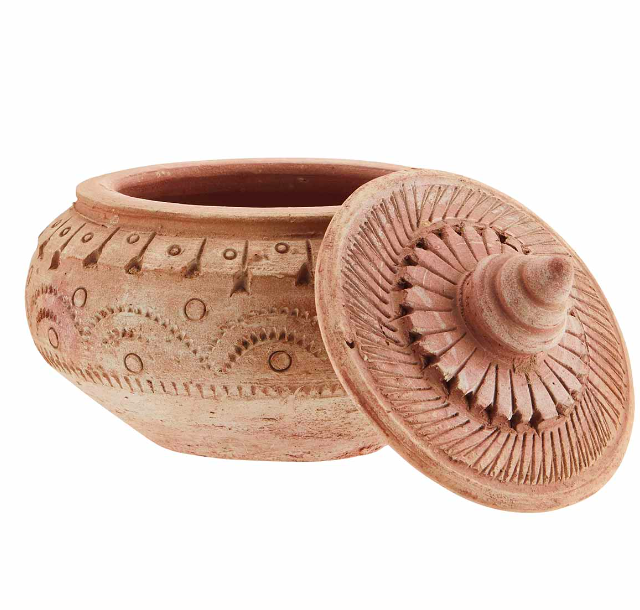 Terracotta Jar With Lid