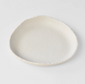 Onigiri High Rim Plate Shell White