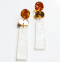 Trapeze Earrings Pearl