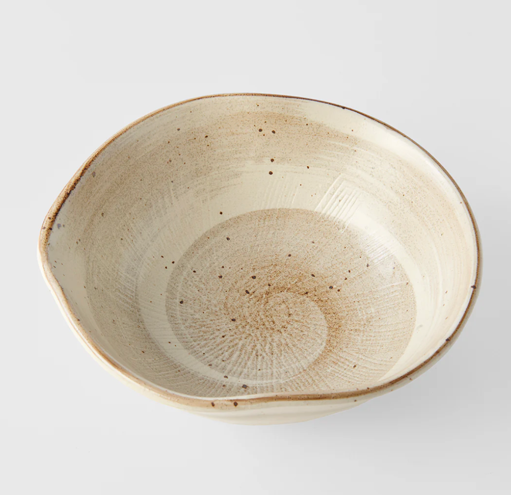 Spiral Sand Large Uneven Bowl