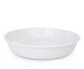 White Enamel Serving Bowl