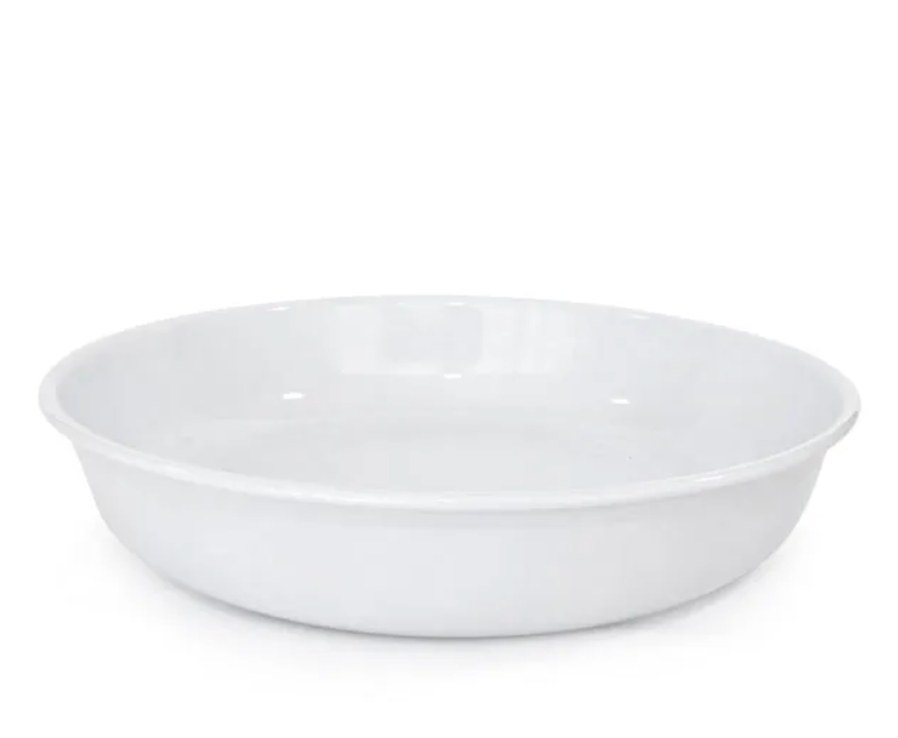 White Enamel Serving Bowl