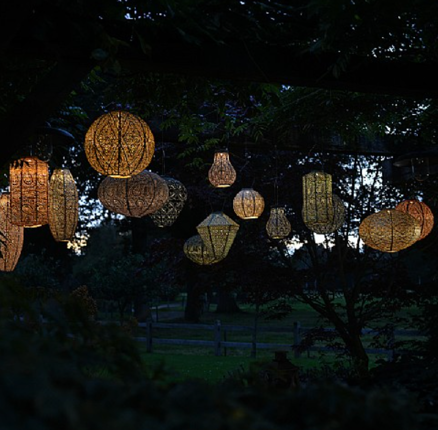 Lantern Round 40cm Green Fiore