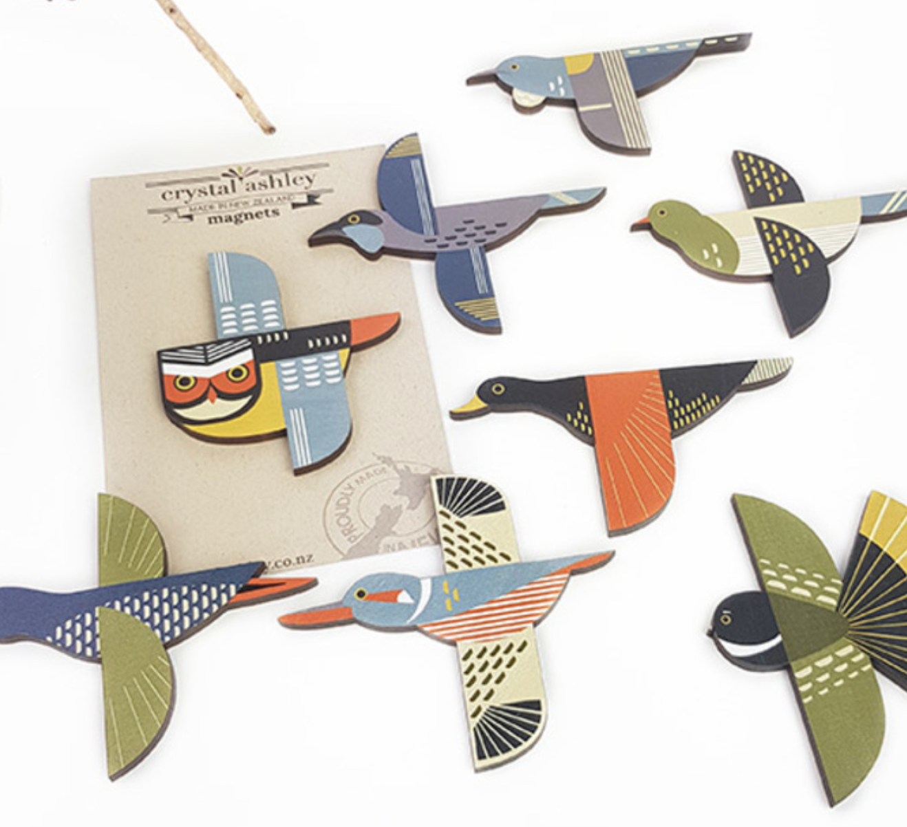 Folk Bird Magnets