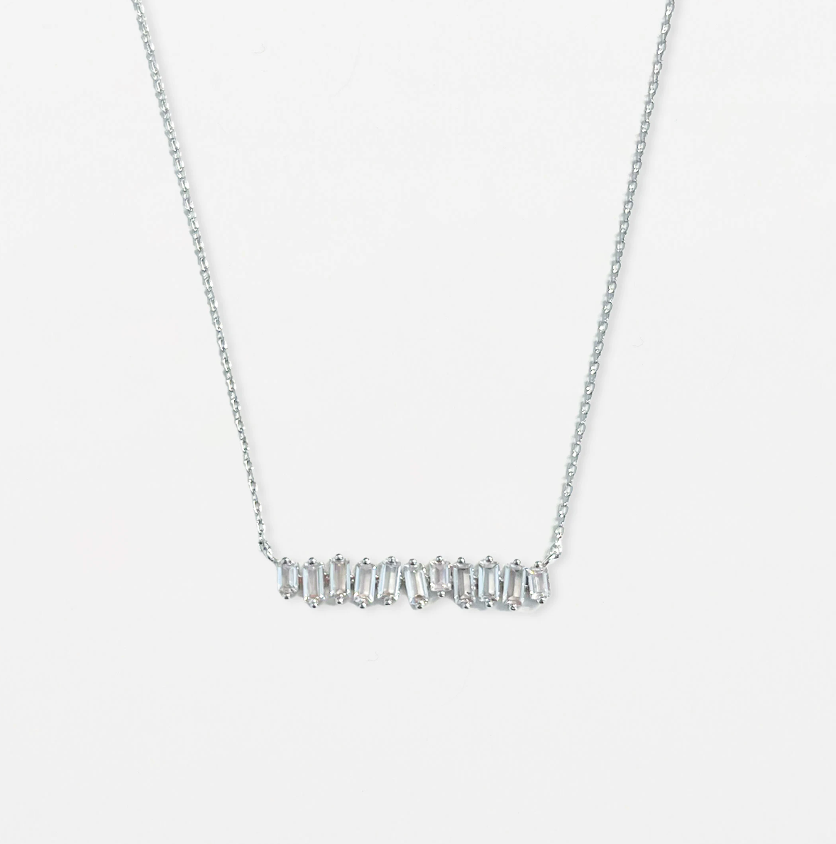 Necklace Silver Crystals