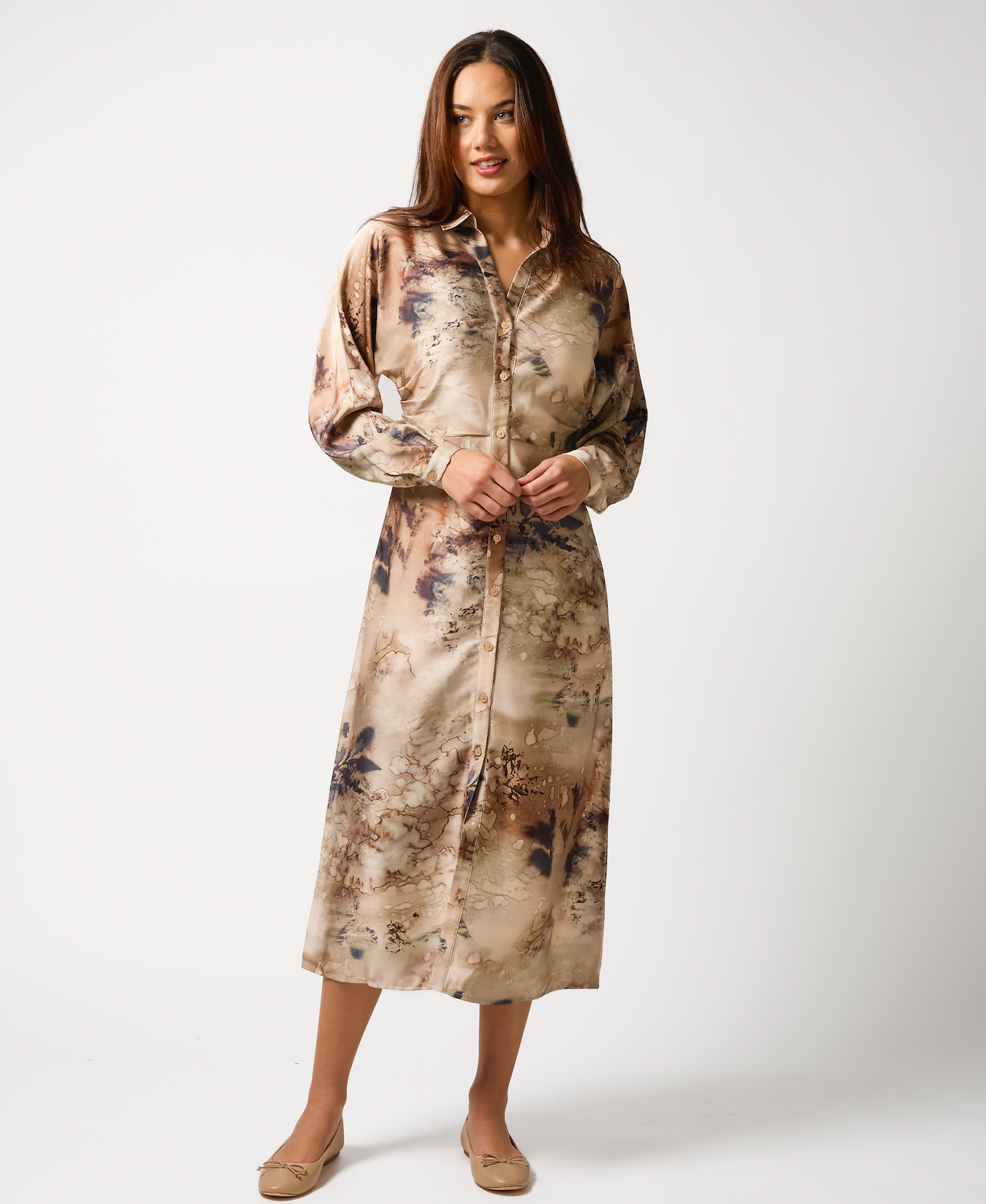 Suki Dress Winter Watercolour