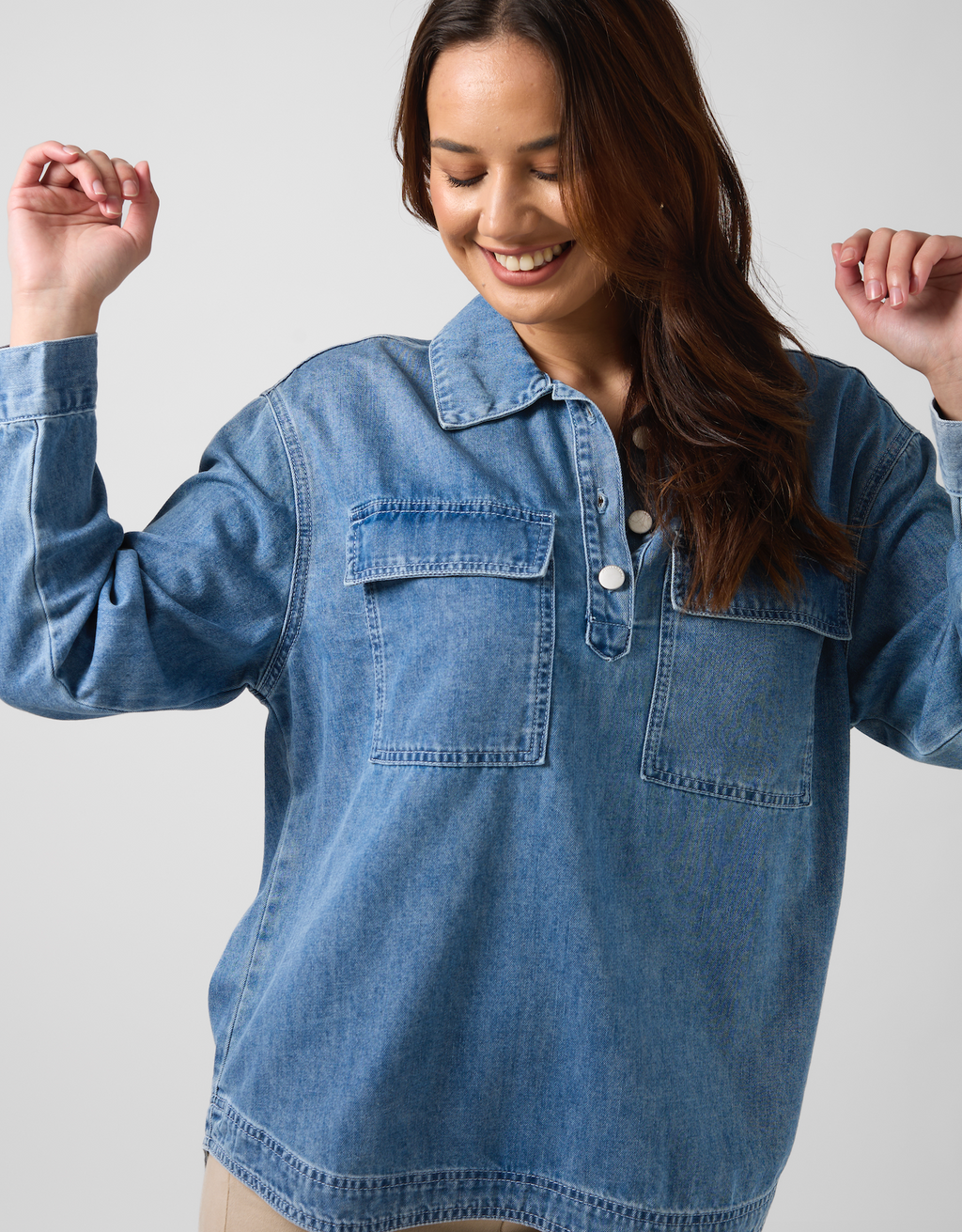 Pip Overshirt Light Wash