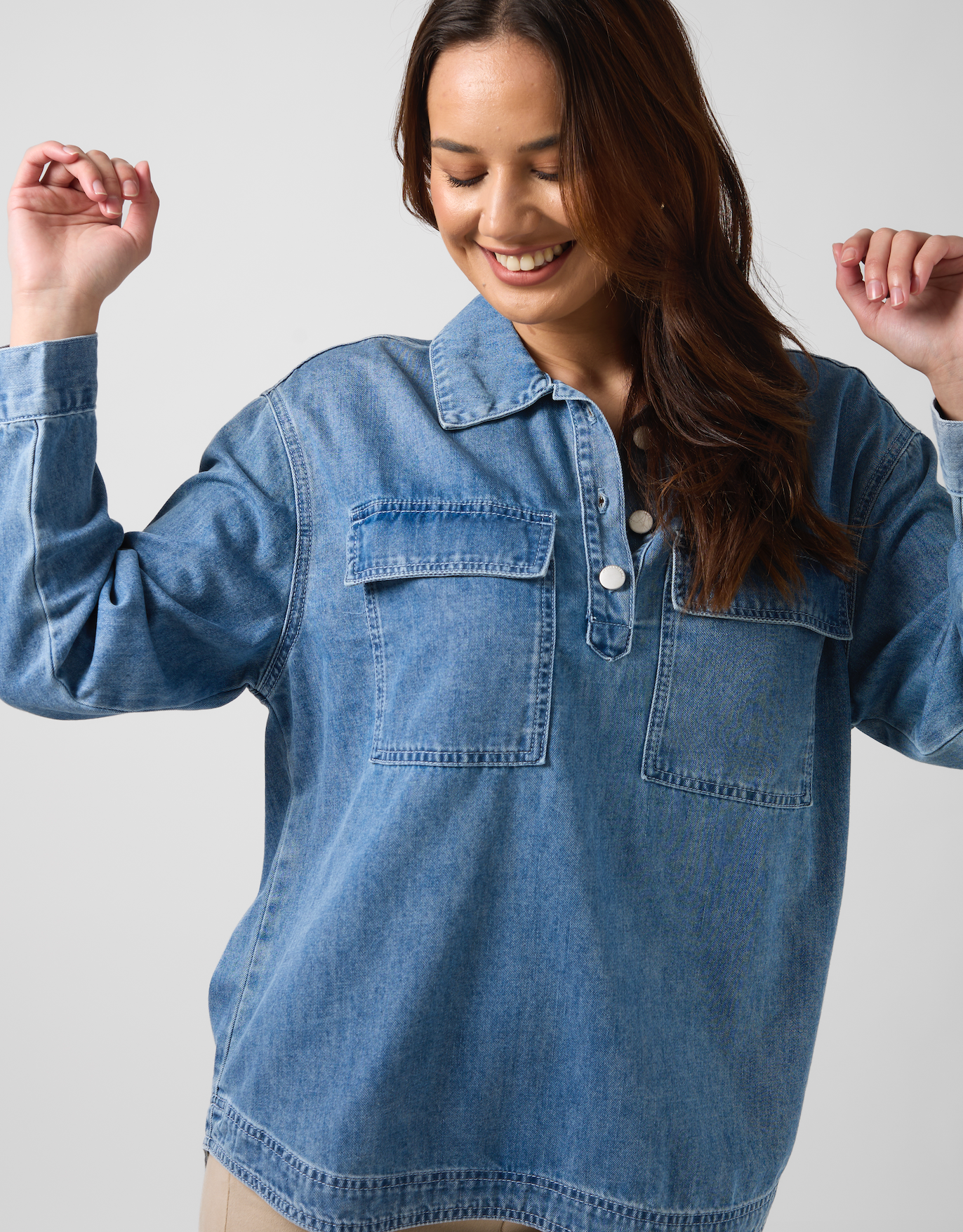 Pip Overshirt Light Wash