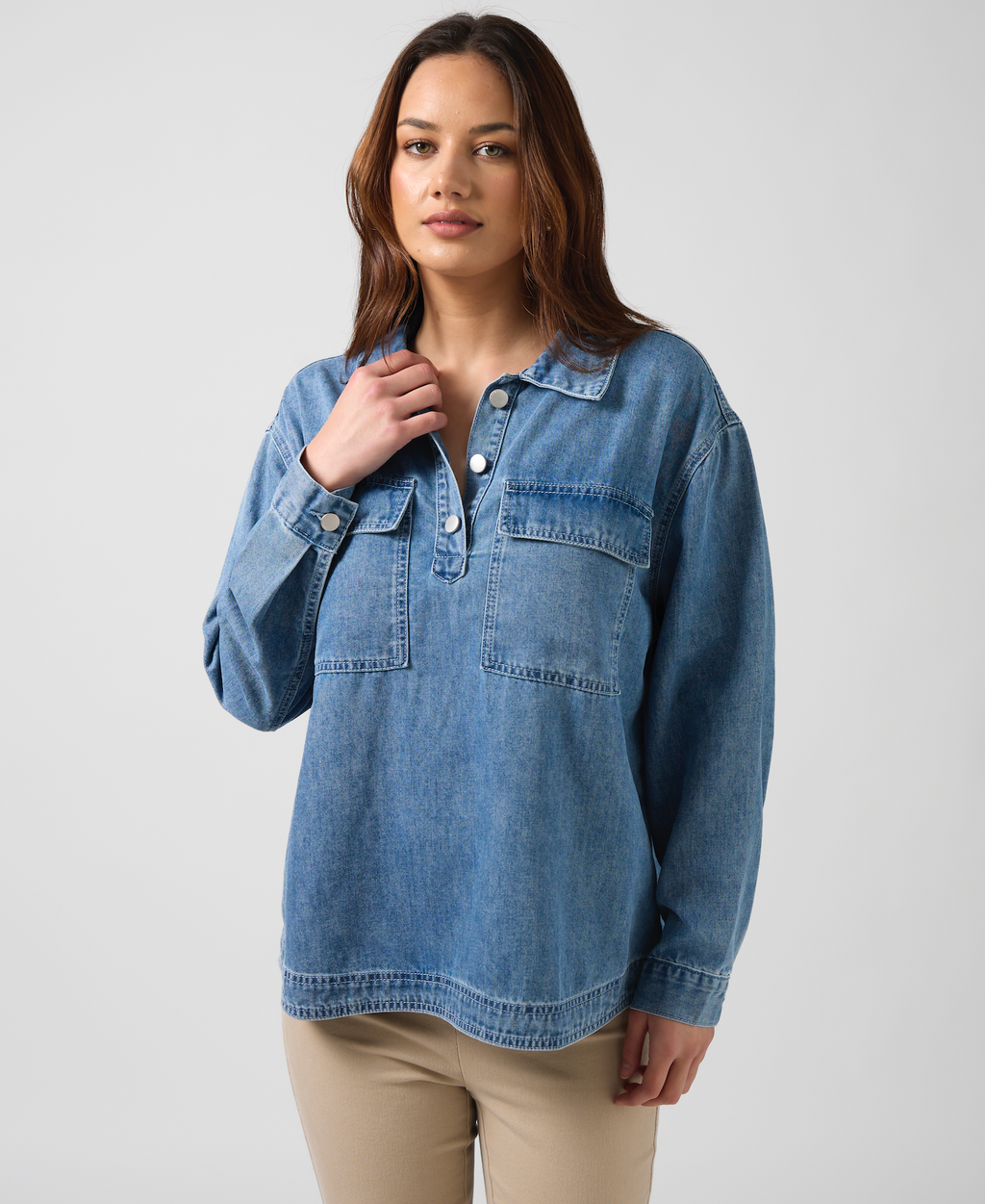 Pip Overshirt Light Wash