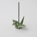 Origami Crane Incense Holder Green