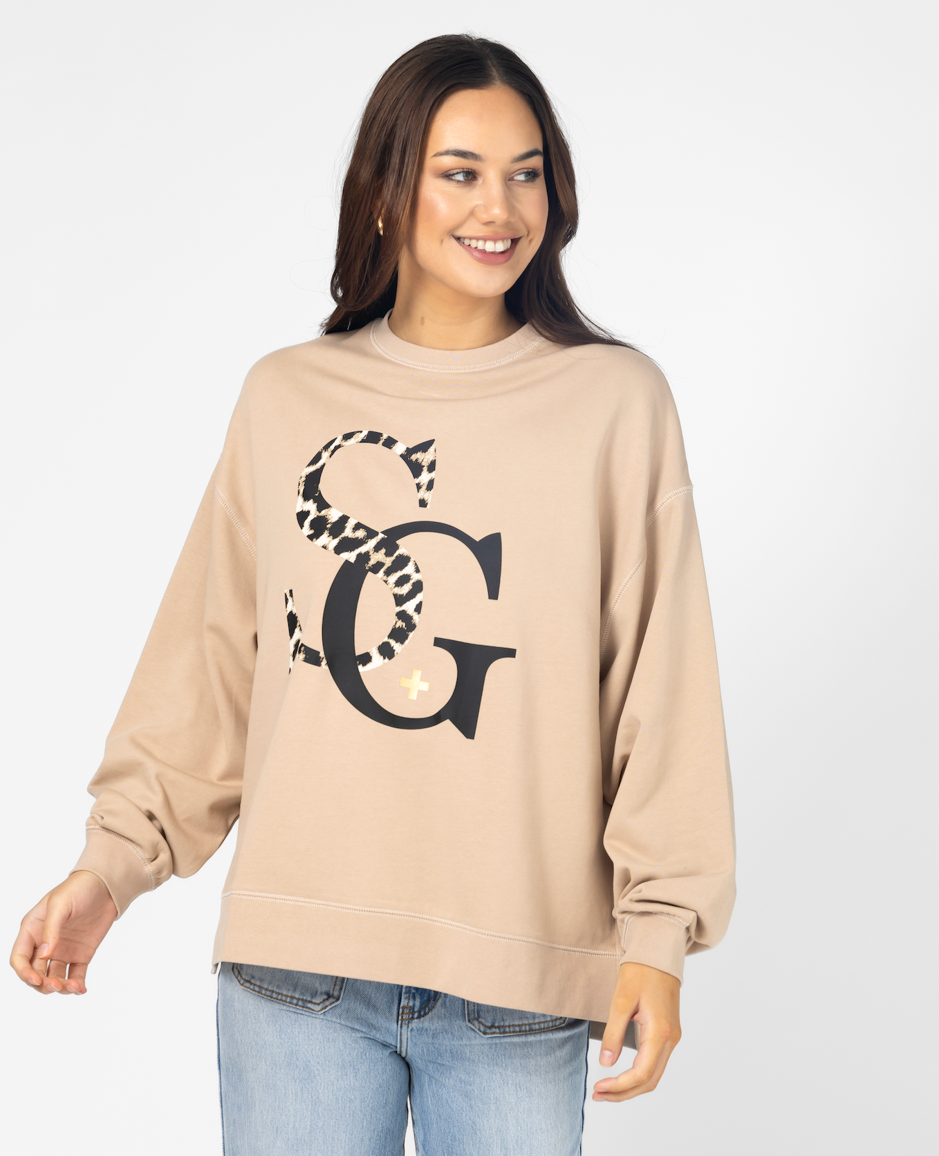 Sunday Sweater Concrete Leopard Logo
