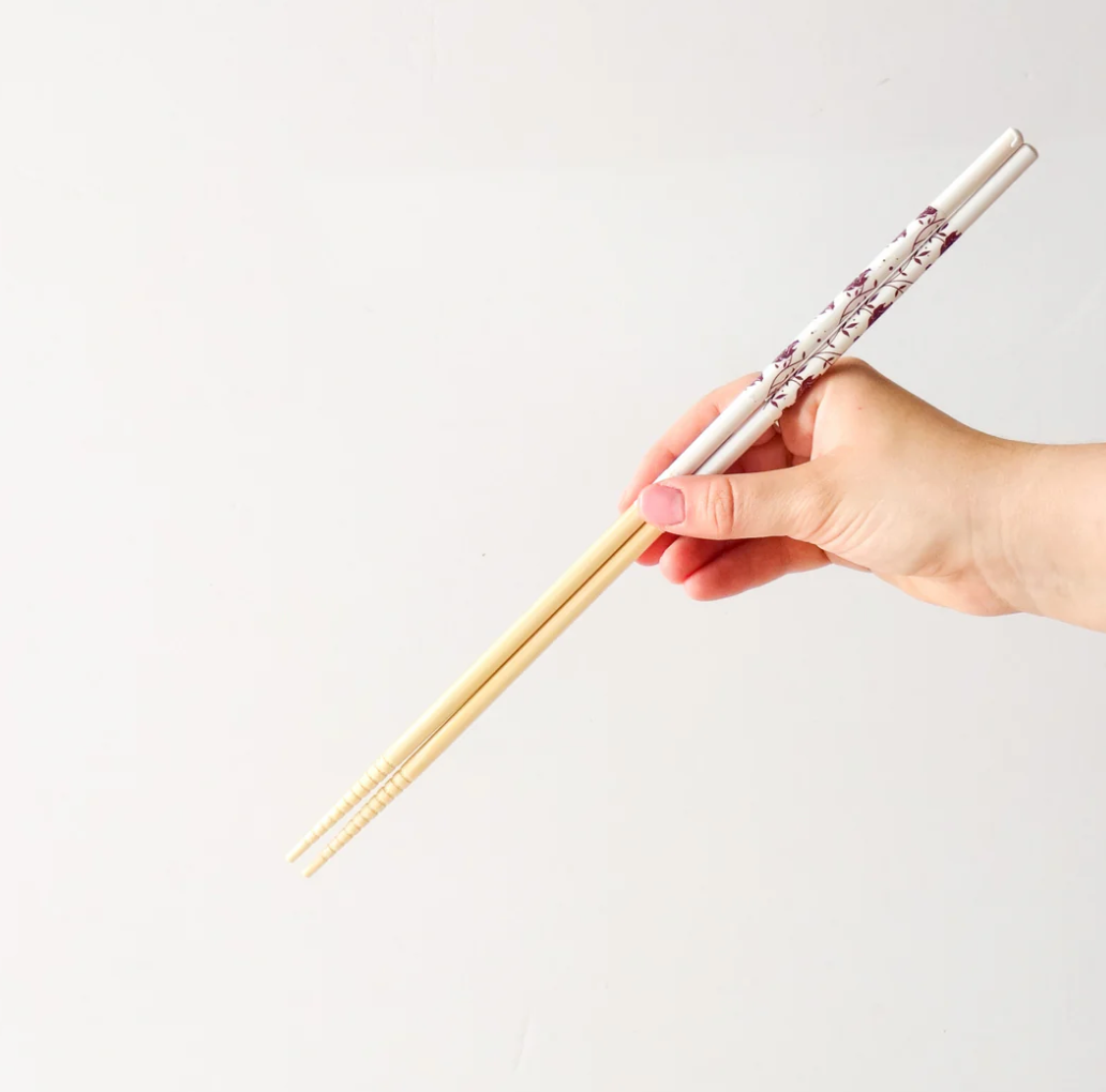 Magenta Flora Cooking Chopsticks