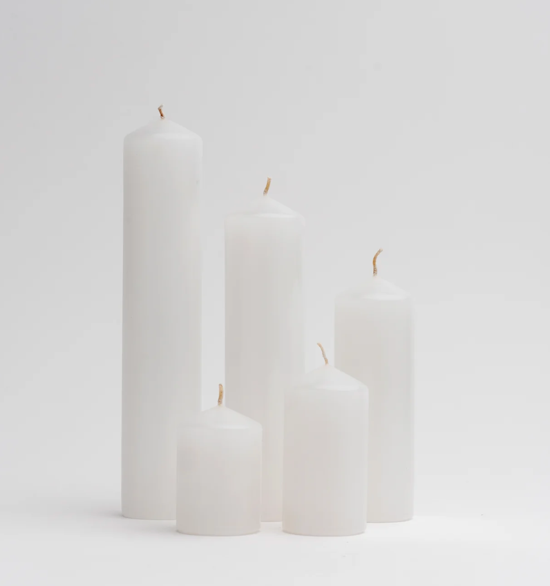 Pillar Candle White 50mm ø