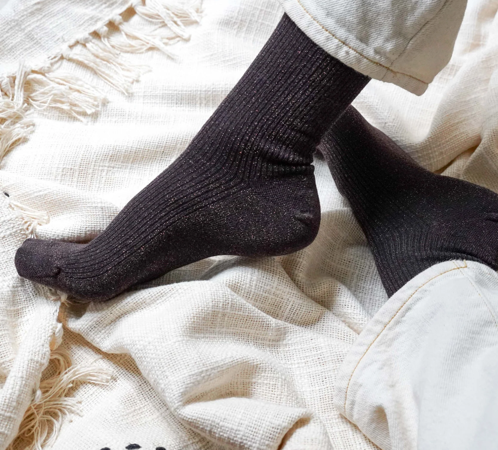 Lurex Glitter Socks