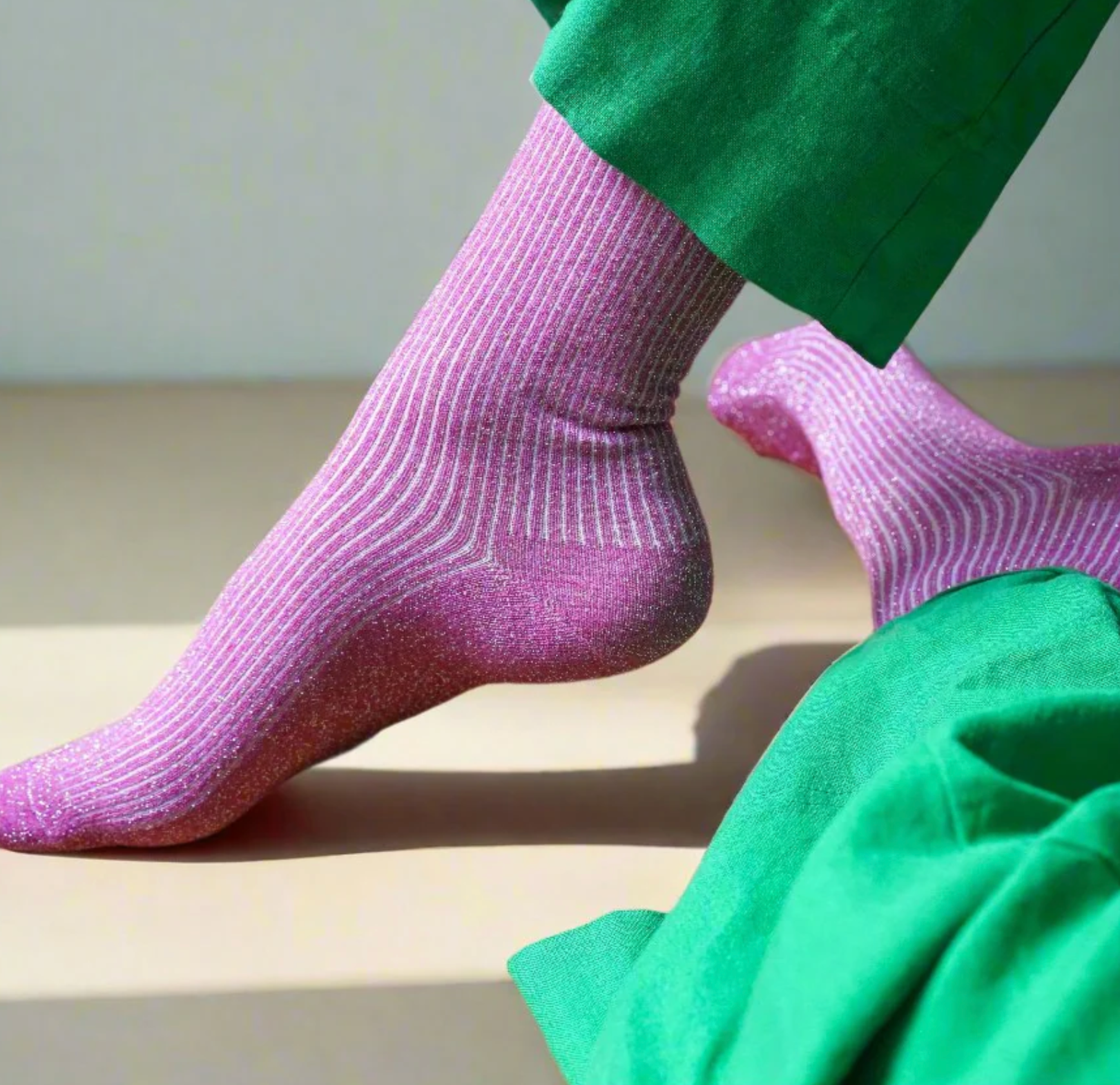 Lurex Glitter Socks