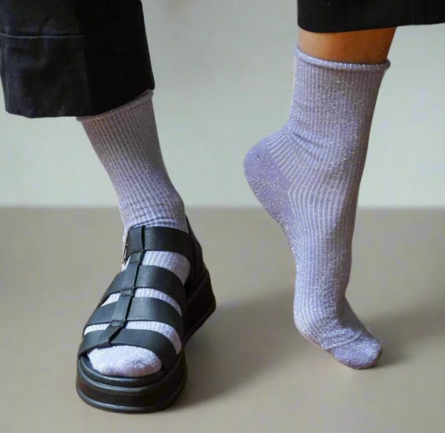 Lurex Glitter Socks
