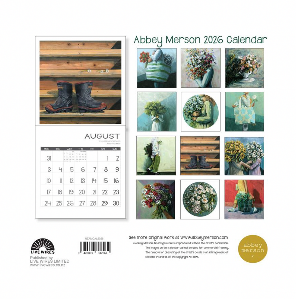Abbey Merson Wall Calendar 2026