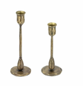Beaten Gold Candle Holder Set