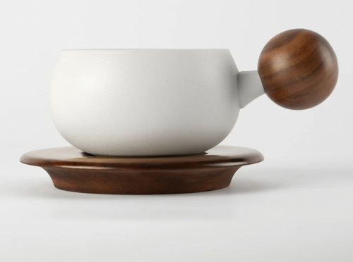 Artisan Wooden Tea Cup Duo