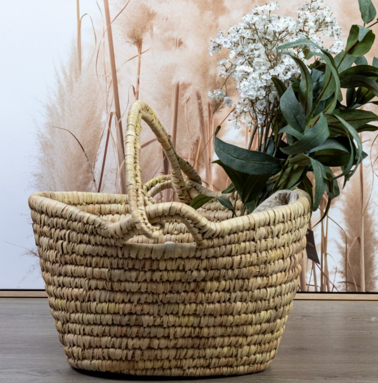 Kans Grass Oval Shopping Basket