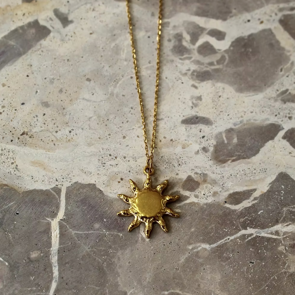 Large Curly Suns Necklace