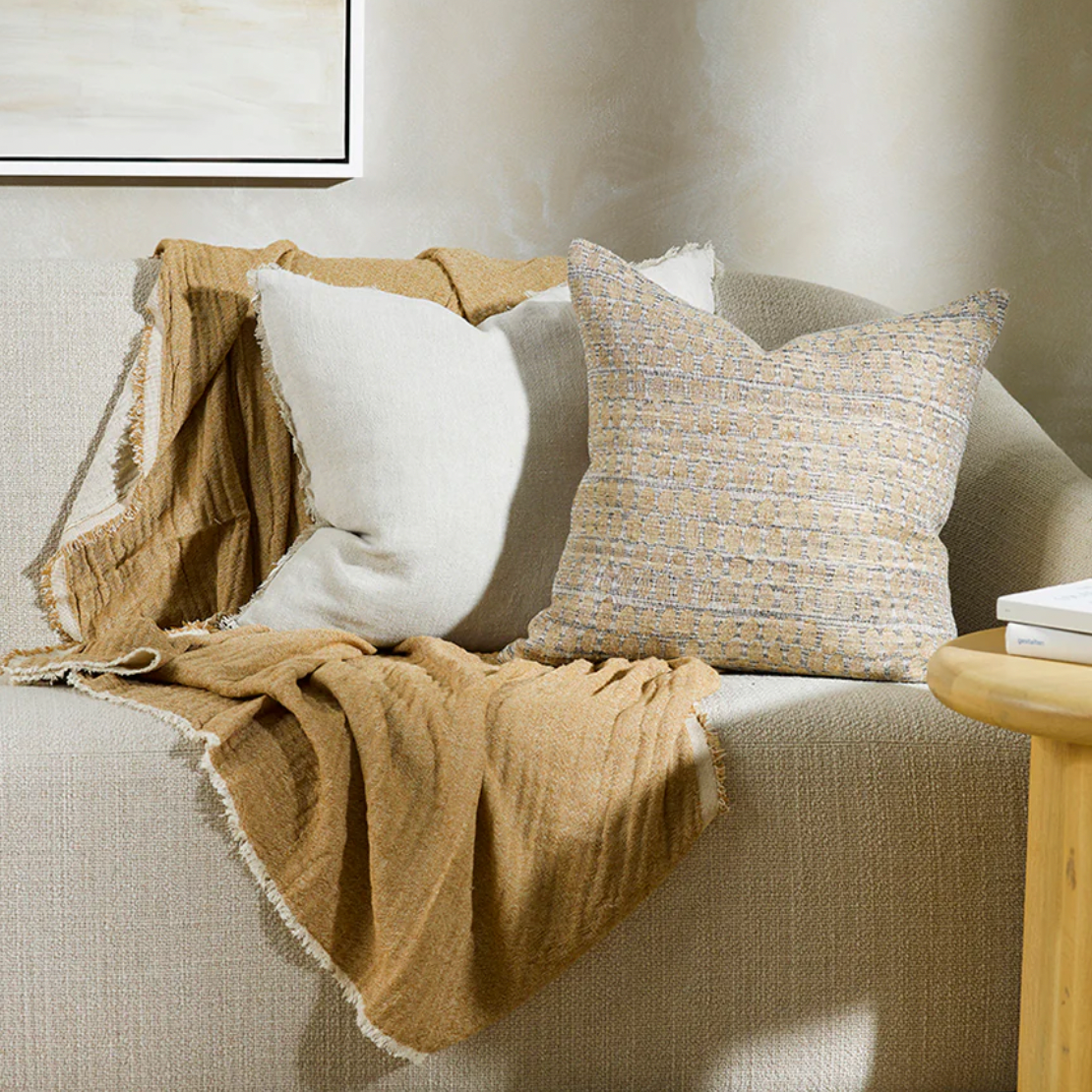 Papyrus Throw Mustard