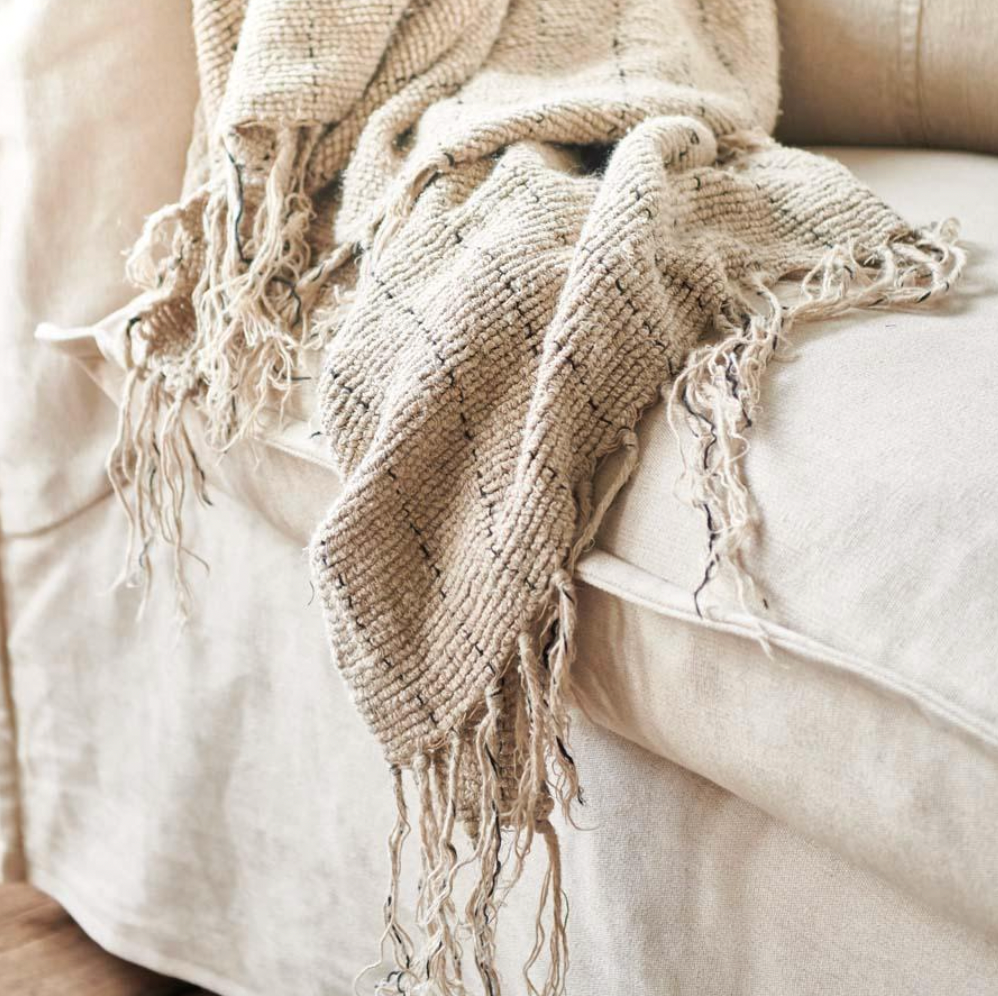 Mayla Handwoven Linen Throw