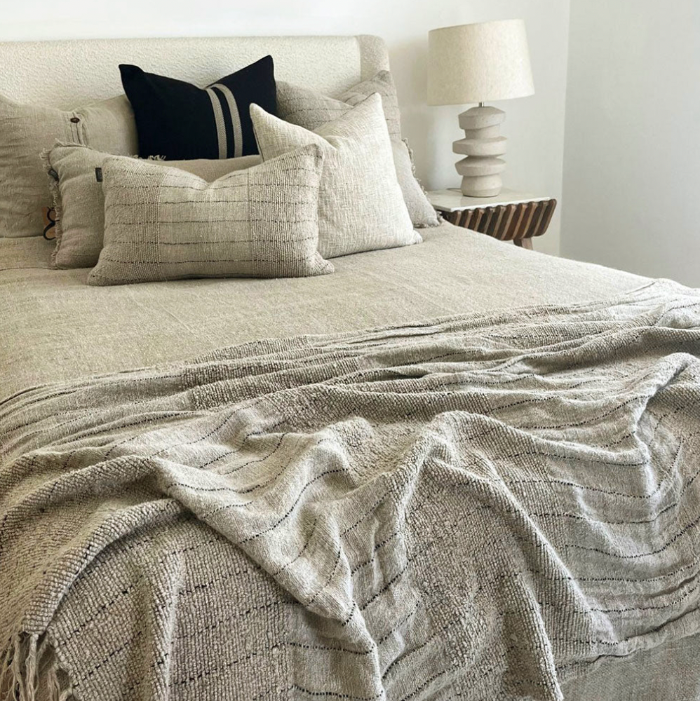 Mayla Handwoven Linen Throw