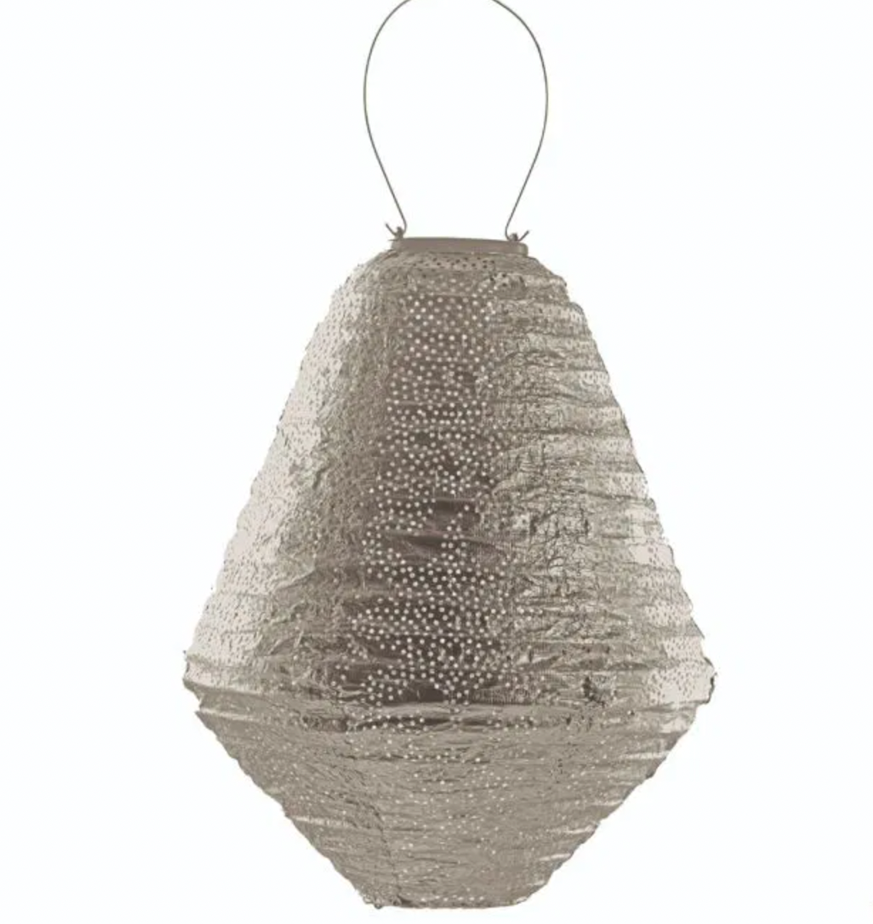 Lantern Can 30cm Light Taupe Marrakesh