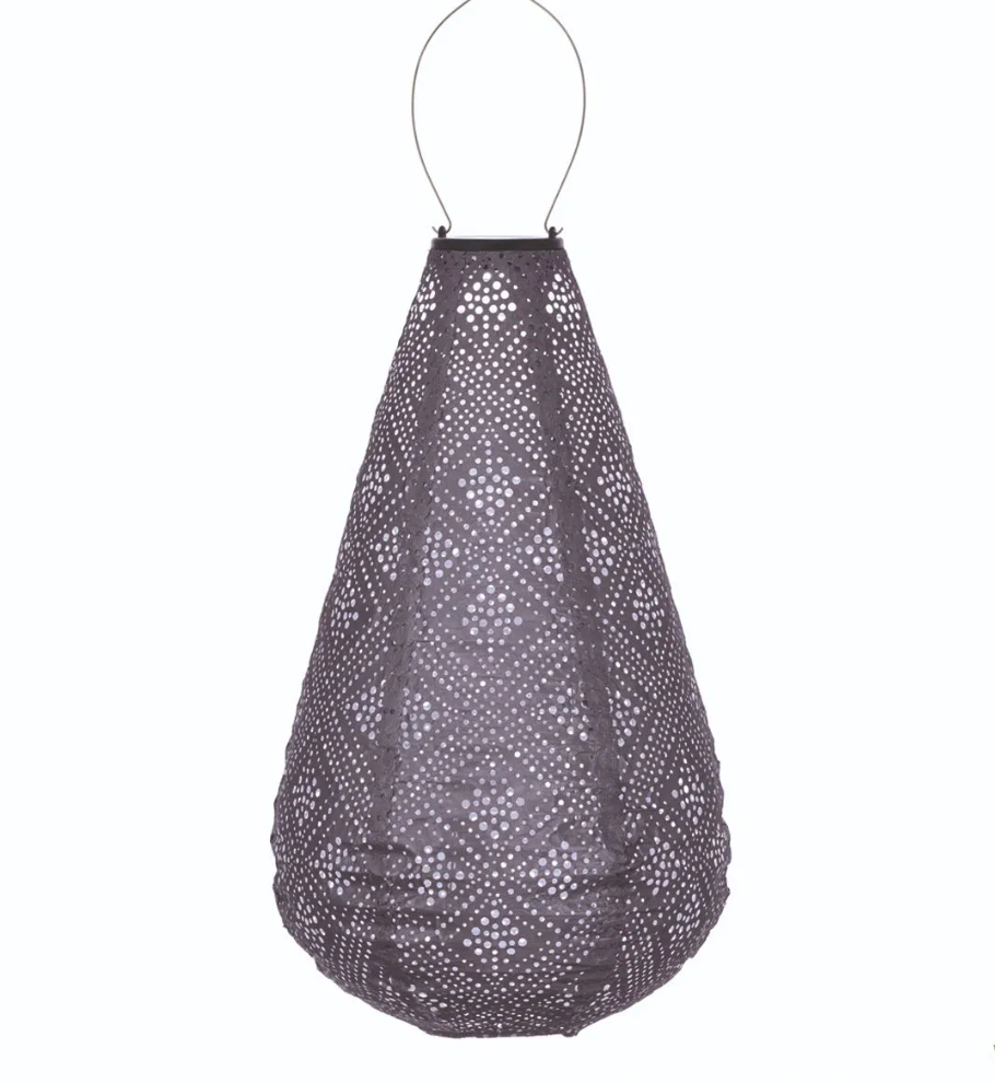Lantern Drop 28cm Mauve Purple Topaze