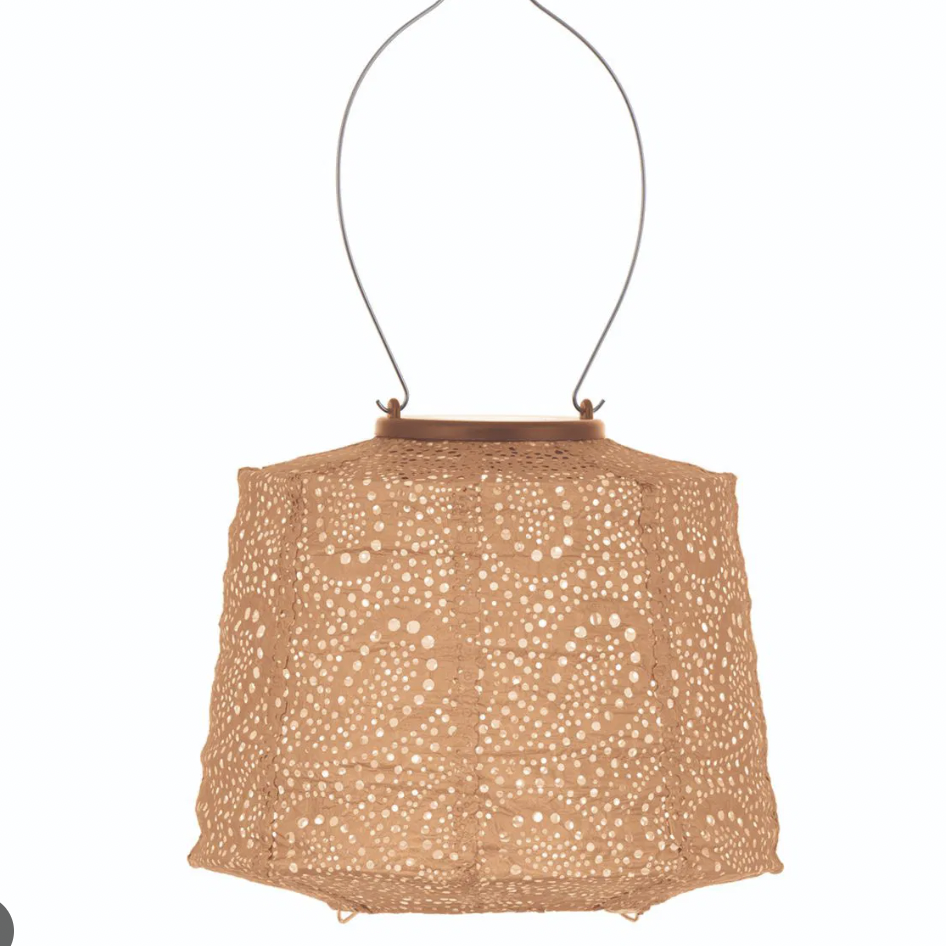 Lantern Lampshade 20cm Apricot Paisley