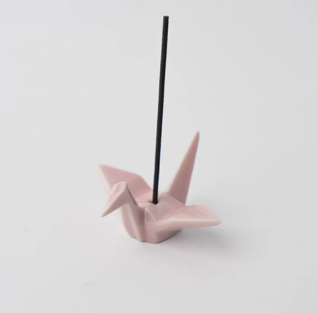 Origami Crane Incense Holder Pink