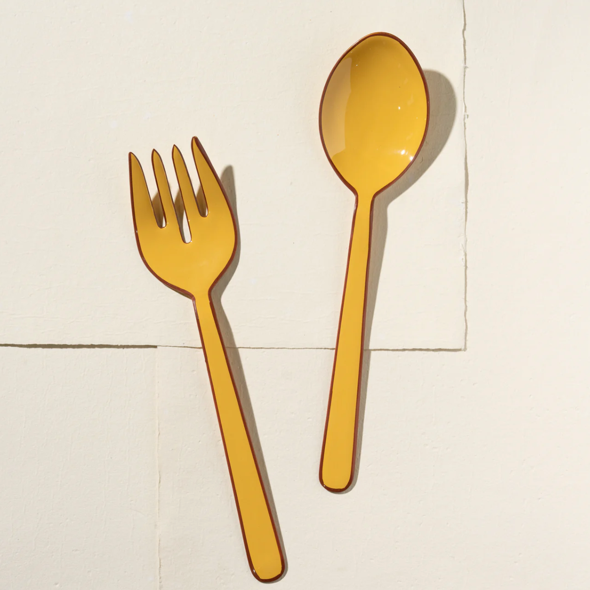 Alder Enamel Salad Servers