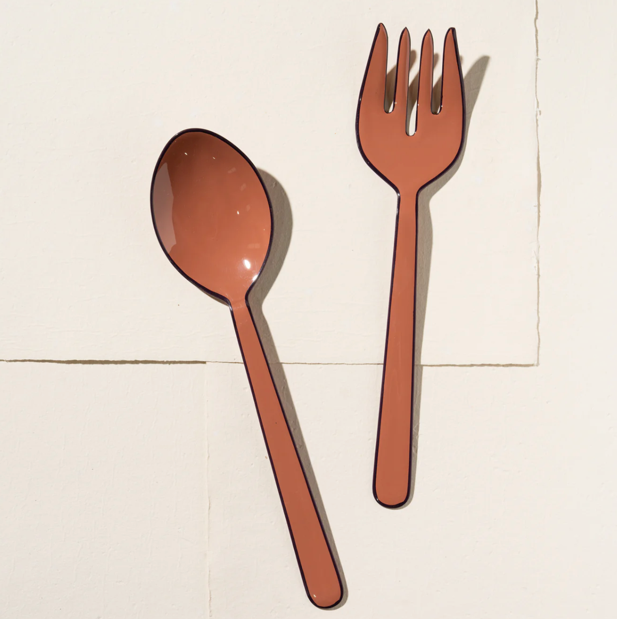 Alder Enamel Salad Servers