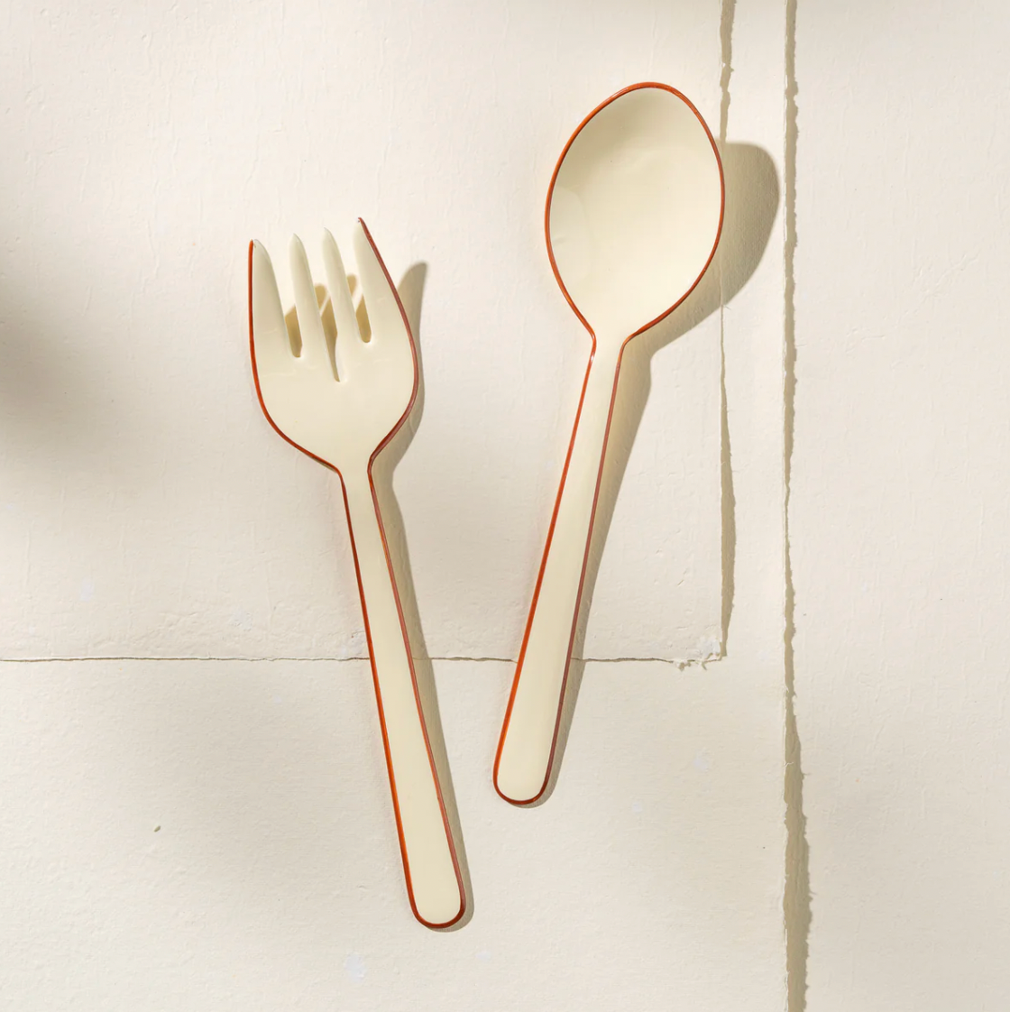 Alder Enamel Salad Servers