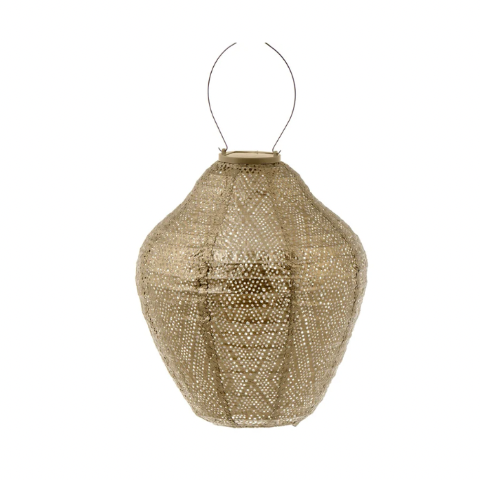 Lantern Jar 30cm Gold Ikat