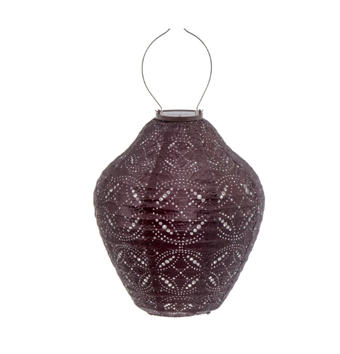 Lantern Jar 30cm Plum Mandela