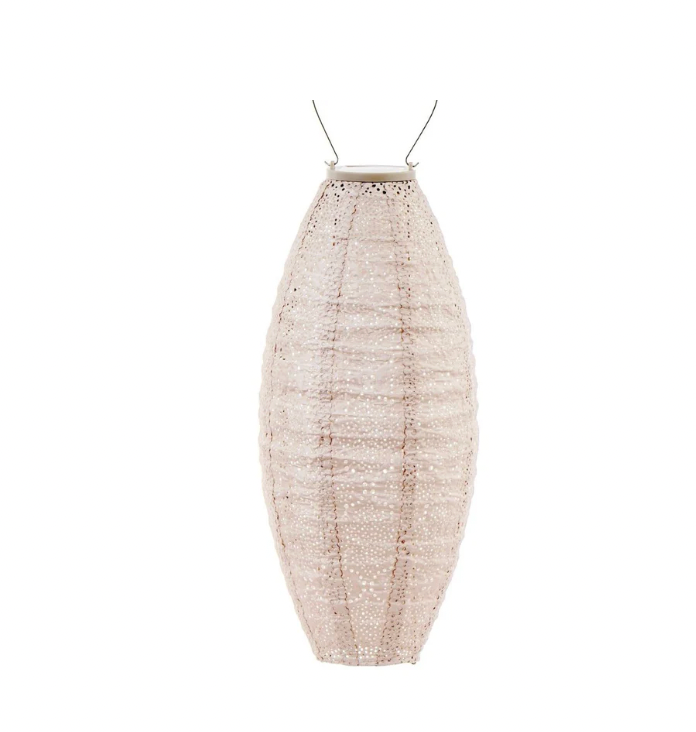 Lantern Long Oval 20cm Soft Blush Bazaar