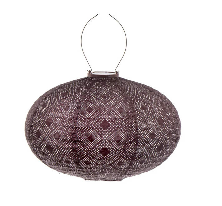 Lantern Oval 40cm Plum Mosaic